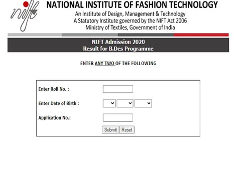 NIFT Entrance Test Result 2020 for B.Des course declared on nift.ac.in ...