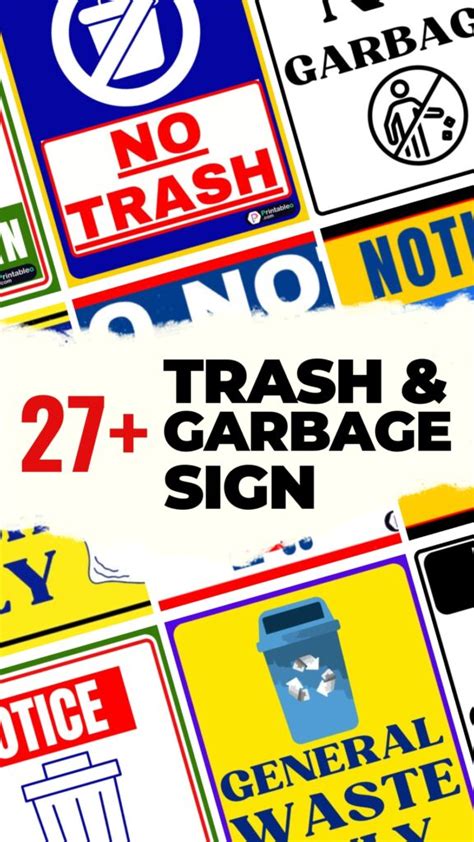 Image result for Household Garbage Sign