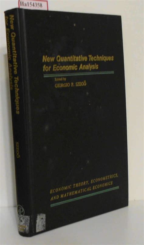 Buy New Quantitative Techniques for Economic Analysis (ECONOMIC THEORY ...