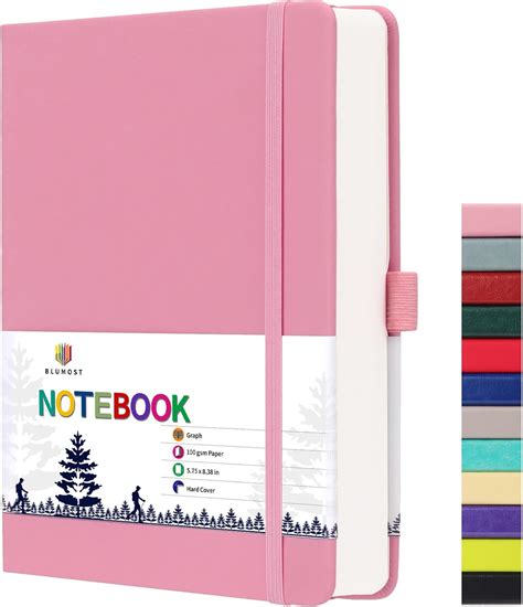 Amazon.com : OFFIGIFT Graph Paper Notebook, 312 Numbered Pages Large A5 ...