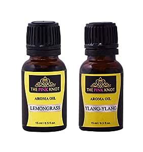 The Pink Knot Lemongrass & Ylang-Ylang set of two aromatic fragrant ...