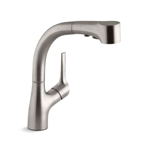 Kohler Elate Pulldown kitchen faucet in vibrant stainless Steel | mykit ...