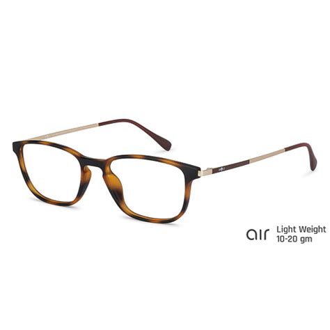 Buy Tortoise Gold Brown Full Rim Rectangle Lenskart Air LA Air fusion ...
