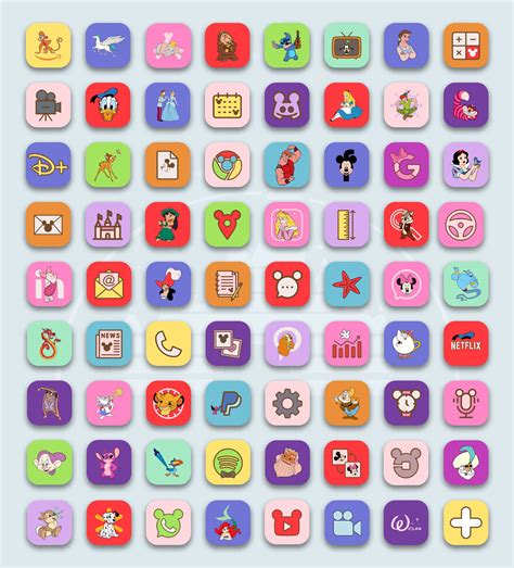 Disney app icons ios android disney app icons aesthetic for iphone ...