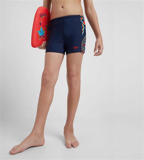 Buy Speedo Sports Logo Panel Aquashort Navy-Pure Orange-Bright Zest ...