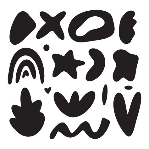 Set of different simple organic shapes. Vector design elements. Spots ...