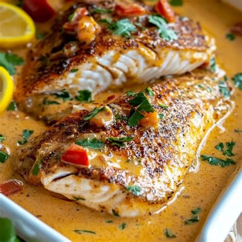 Healthy Red Snapper With Creamy Creole Sauce Recipe