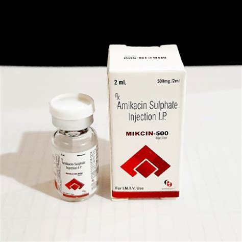 MIKCIN-500 Injection Estocott Pharma Pvt. Ltd.