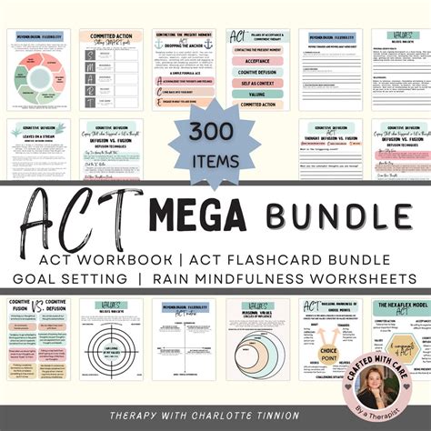 Acceptance Commitment Therapy Worksheets, ACT Worksheets, ACT Metaphors ...