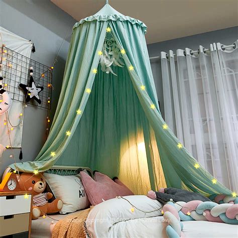 Buy Hommi Lovvi Bed Canopy for Girls, Dreamy Frills Ceiling Hanging ...