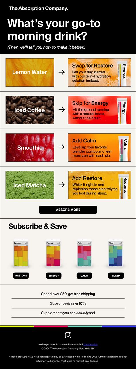 Email Design Inspiration by The Absorption Company