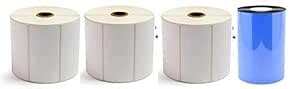 75x50 Barcode Label and Wax Ribbon Combo (75mm x 50mm x 1up (1000 ...