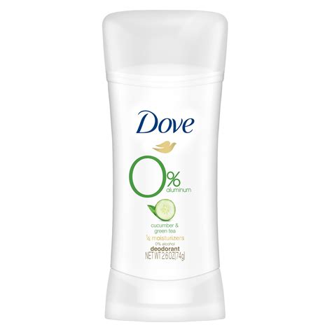 Dove + 0% Aluminum Deodorant Cucumber & Green Tea