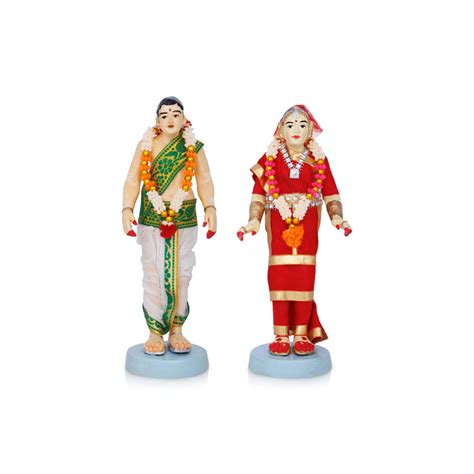 Giri - Iyer Wedding Pair | Clay Kolu Doll | Golu Doll