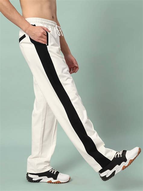 BREEZER SIDE CONTRAST JOGGERS OFF-WHITE BLACK | Buy Online at Wearduds ...