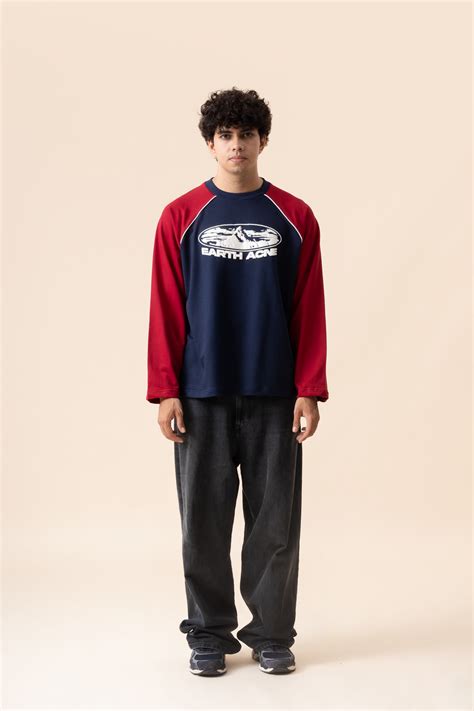 Earth Acne Raglan - Navy/Maroon – STOOKY