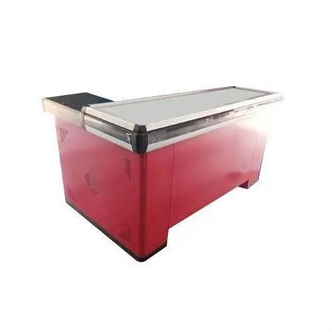 Checkout Counter - Stainless Steel L Shape Supermarket Cash Counter for ...