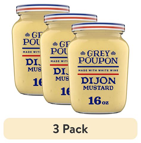 (3 pack) Grey Poupon Dijon Mustard, 16 oz. Jar - Walmart.com