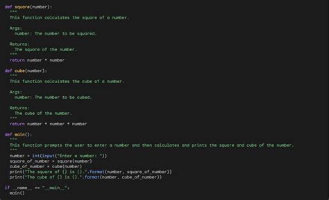 write a problem to calculate square and cube of a number accepting the ...