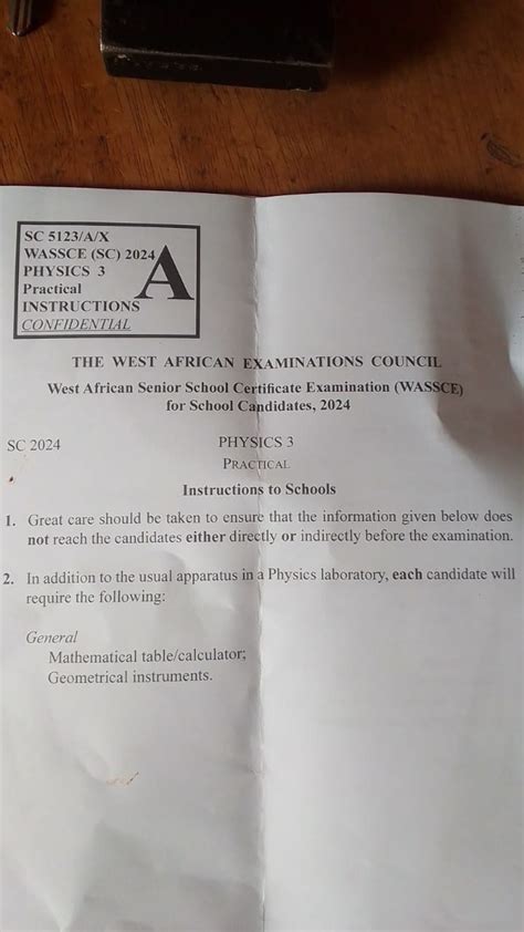 Image result for WAEC Physics Practical