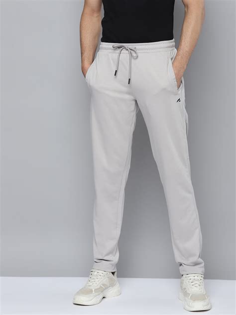 Alcis Men Grey Slim Fit Solid Running Track Pants AAMTRASM00017501-S