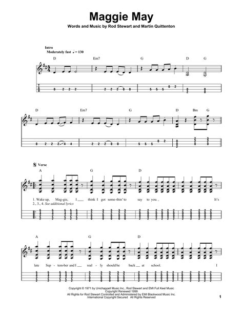 Maggie May by Rod Stewart - Mandolin Tab - Guitar Instructor