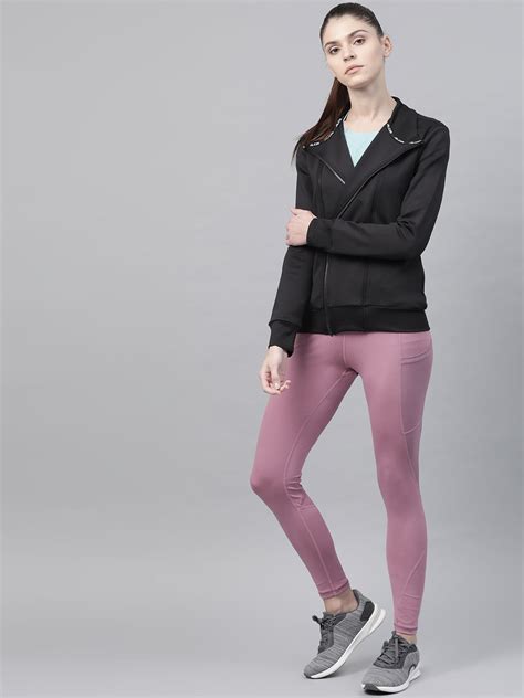 Alcis Nari Women Black Solid Lightweight Sporty Jacket WGTL21U1-S