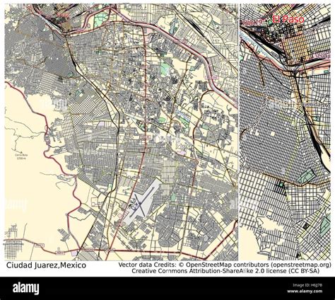 Ciudad Juarez Mexico Map High Resolution Stock Photography and Images - Alamy