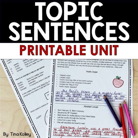 Image result for Topic Sentence Lesson