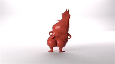 Cow And Chicken Red Guy Butt