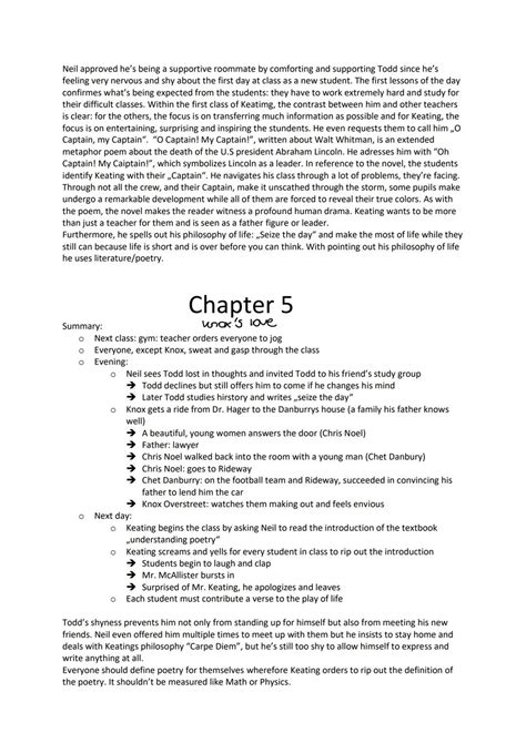 Einfach erklärt: Dead Poets Society Summary: Chapters 1-6 & Character ...