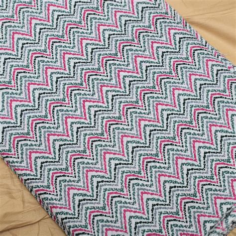 Zig Zag Chevron Cotton Printed Fabric – Shree Om Fabrics