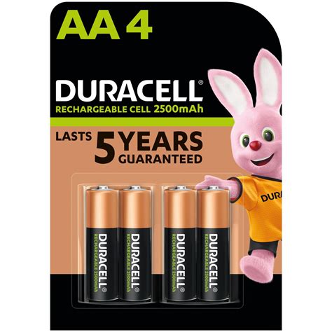Duracell Rechargeable AA 2500mAh Batteries, Pack of 4 : Amazon.in ...