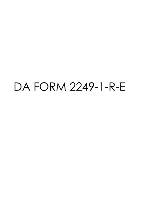 Download Fillable da Form 2249-1-R-E | army.myservicesupport.com