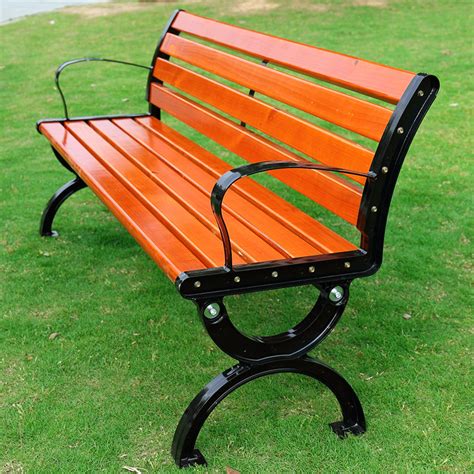 实木公园椅 公园椅现货 景区休息厂椅 木质条凳 - 康图家具 - 九正建材网