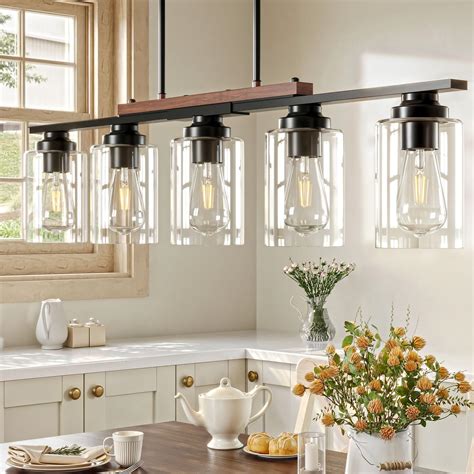 Snapklik.com : VONLUCE Dining Room Light Fixture Over Table, 5-Light ...