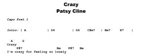 Crazy Patsy Cline Guitar Lesson 的图像结果
