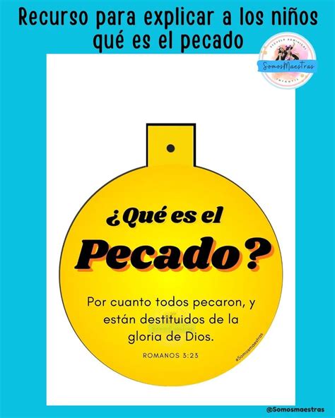 Somos maestras on Instagram: "Recurso para explicar el Pecado a los ...