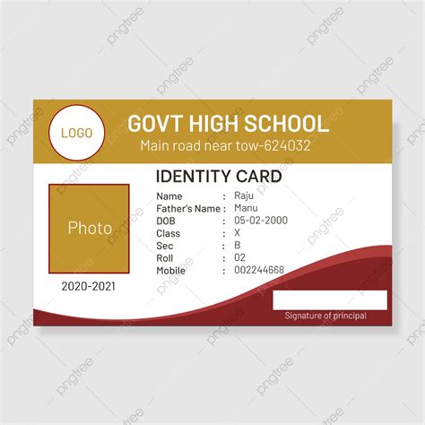 School Id Card Design Template Download on Pngtree