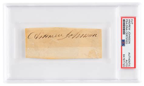 Andrew Johnson Signature | RR Auction