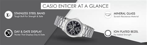 Buy Casio Enticer Black Dial Men's Watch - MTP-1246D-1AVDF (A220) at ...