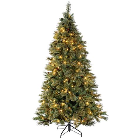Werchristmas Pre Lit Shimmering Champagne Multi Function Christmas Tree ...