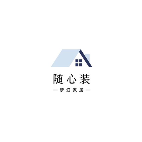 蓝色色块创意房屋装修公司logo创意环境艺术中文logo - 模板 - Canva可画
