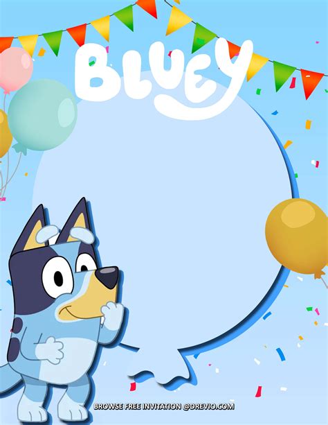 Free invitations bluey birthday invitations party ideas – Artofit
