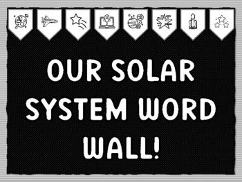 OUR SOLAR SYSTEM WORD WALL! Galaxy Bulletin Board Kit, Ready to print ...