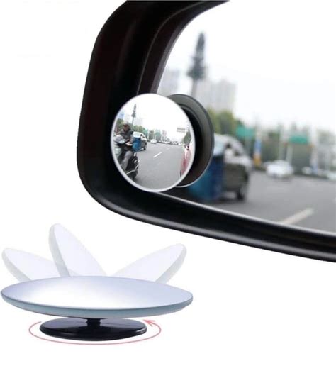 Blind Spot Mirror Round Wide Angle Adjustable 360° Rotate Convex Rear ...
