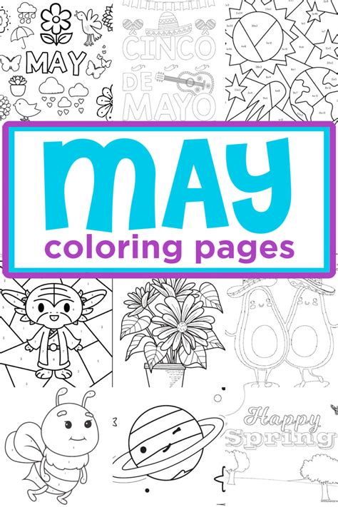 50+ May Coloring Pages [FREE Spring Printables] - Made with HAPPY