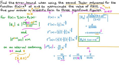 Lesson: Lagrange Error Bound | Nagwa