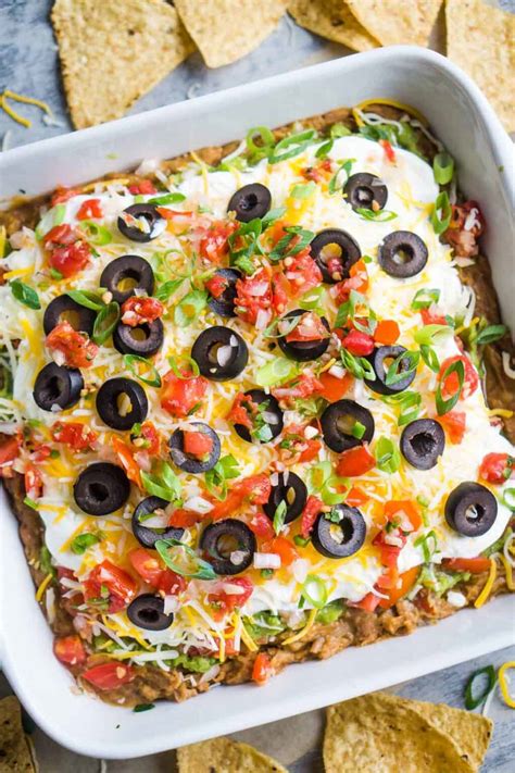 Easy Mexican Layer Dip Recipe - The Kitchen Girl