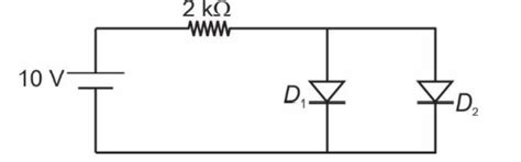 The current flow through the resistance in the given circuit is: (Cut ...
